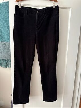 Talbots Heritage Classic Black Straight-Leg Corduroy Pants 10